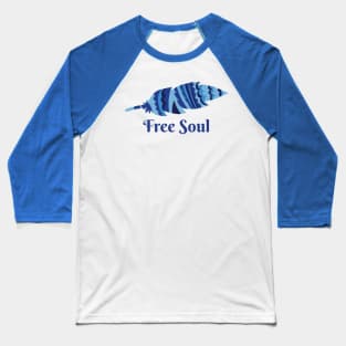 Free Soul - Feather Graphic Illustration GC-104-02 Baseball T-Shirt